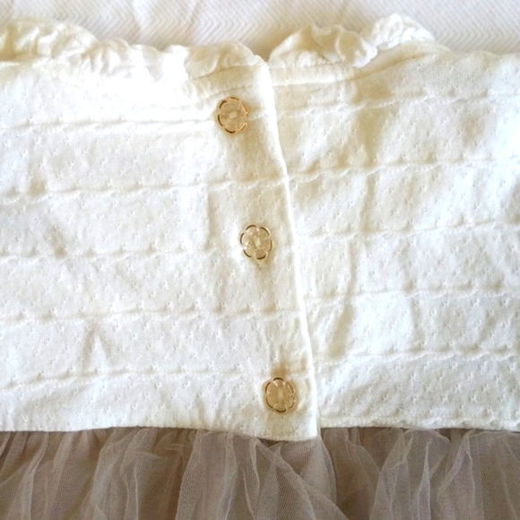 heirlooms by Polly Flinders pointelle knit & tulle dress 24 months baby girl - Picture 8 of 9